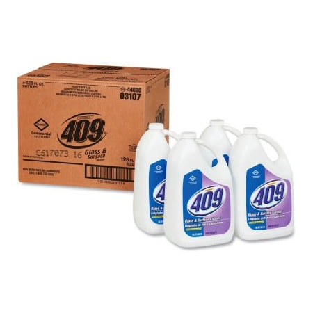 Clorox Formula 409 Glass & Surface Cleaner, Gallon Bottle, 4 Bottles - 03107 CLO 03107